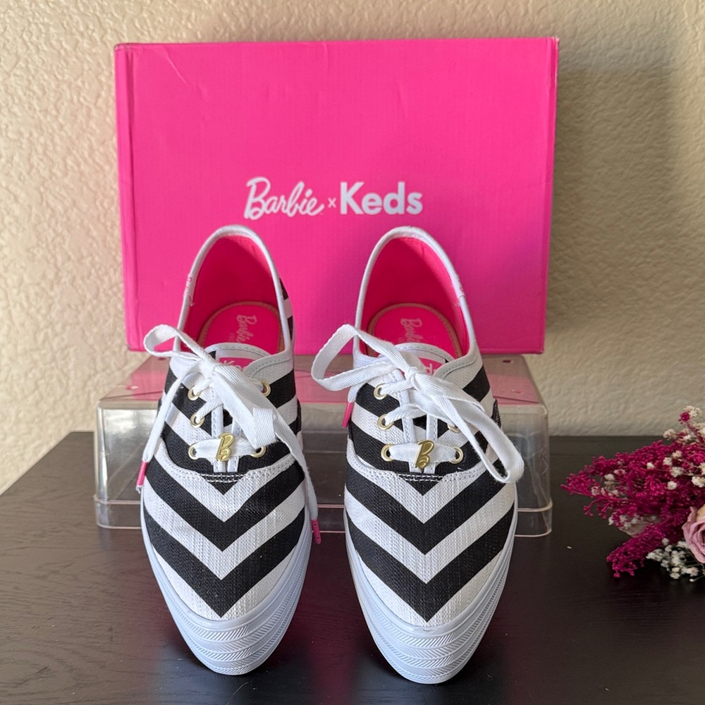 Barbie x Keds Black and White Sneakers
